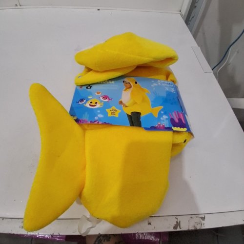 UNISEX INFANTS RUBIES PINKFONG BABY SHARK ROMPER COSTUME WITH SOUND BOX - PLAYS ORIGINAL BABY SHARK SONG - 2T - YELLOW image 3