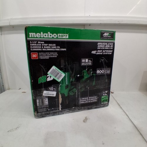 METABO HPT CORDLESS STRIP NAILER KIT - 18 V; 1-1/2" - 3-1/2" NAIL LENGTH; .113" NAIL DIAMETER - GREEN / BLACK (MODEL: NR1890DCA) image 11