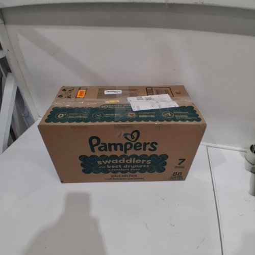 88PK PAMPERS SWADDLERS DISPOSABLE BABY DIAPERS - SIZE 7 - WHITE image 3