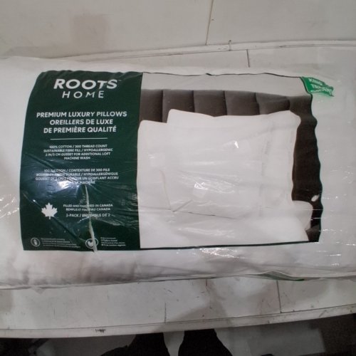 2PK ROOTS HOME PREMIUM LUXURY PILLOW - 300 THREAD COUNT - KING - WHITE (MODEL: 8007504) image 3