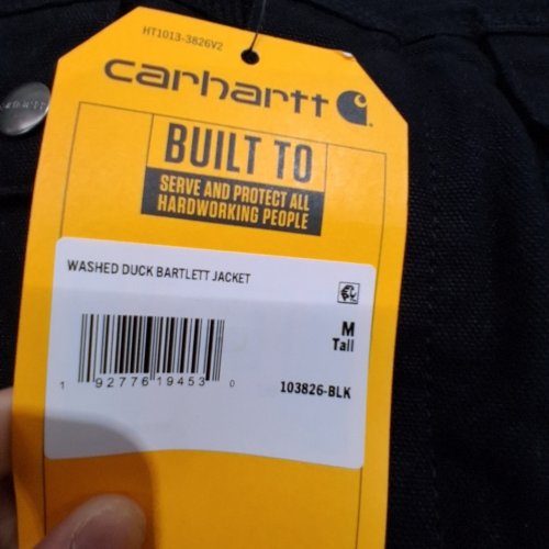 MEN'S CARHARTT BARTLETT 100% COTTON DUCK REGULAR-FIT SHERPA-LINED UTILITY JACKET - MEDIUM /TALL - BLACK (STYLE: 103826-BLK) image 3
