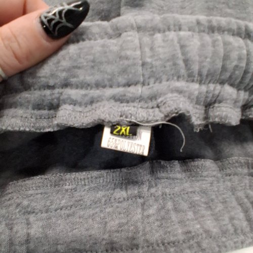 MEN'S FLEECE CARGO SWEATPANTS - 2XL - LIGHT GREY image 2