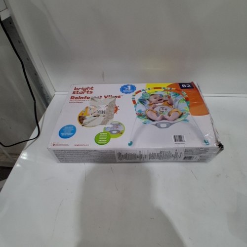 BABY BRIGHT STARTS NO SLIP BOUNCER SOOTHING VIBRATIONS INFANT SEAT - RAINFOREST VIBES - MULTICOLOUR - (MODEL: 12227-ES) image 3