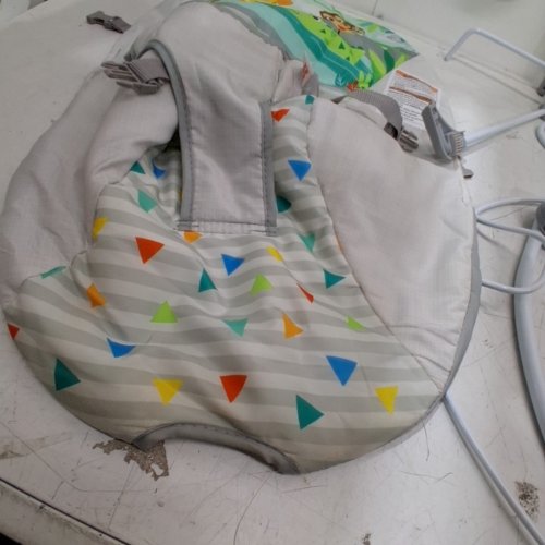 BRIGHT STARTS SAFARI FUN BABY VIBRATING BOUNCER SOOTHING INFANT SEAT - UP TO 20LB (MODEL: 12204-ES) image 4