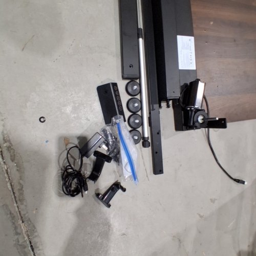FEZIBO ELECTRIC STANDING DESK WITH MEMORY PRESETS, ANTI-COLLISION TECHNOLOGY, SOLID STEEL FRAME, CABLE MANAGEMENT TRAY, HOOKS, AND HEIGHT ADJUSTABLE - 55" X 26.5" - DARK WALNUT (MODEL: S35) image 11