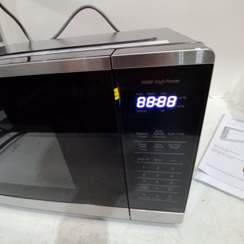 PANASONIC COMPACT HIGH POWER MICROWAVE OVEN - 0.9 CU. FT - STAINLESS STEEL/BLACK (MODEL: NN-SB42QS) image 2