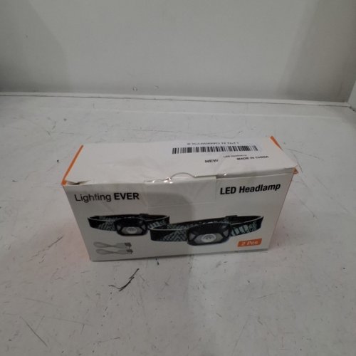 2PK LEPRO WATERPROOF LIGHTWEIGHT LUX SUPER BRIGHT LED HEADLAMP - BLACK/GREY - (MODEL: 320015-2) image 4