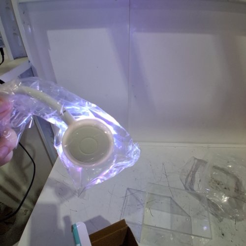 MINI FISH TANK WITH LIGHT - 4.5" X 5.5" X 6" - CLEAR / WHITE (MODEL : WH-621) image 2
