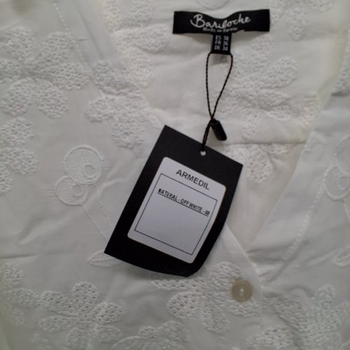 WOMEN'S BARILOCHE EMBROIDERED BLOUSE - SMALL / MEDIUMES - 38 - WHITE (STYLE : ARMEDIL) image 6
