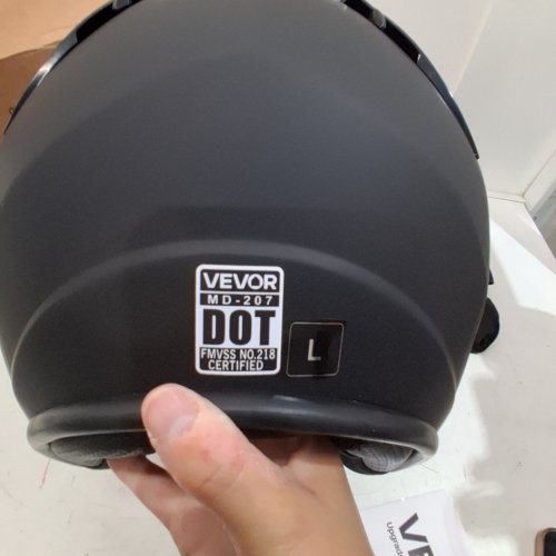 VEVOR 3/4 MOTORCYCLE HELMET MOTOCROSS HELMET - LARGE - BLACK (MODEL:WLT-215) image 2