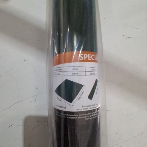 VEVOR POLYPROPYLENE WEED BARRIER WOVEN FABRIC - 3FT X 50FT - BLACK (MODEL: 0.9*15.2M142) image 3