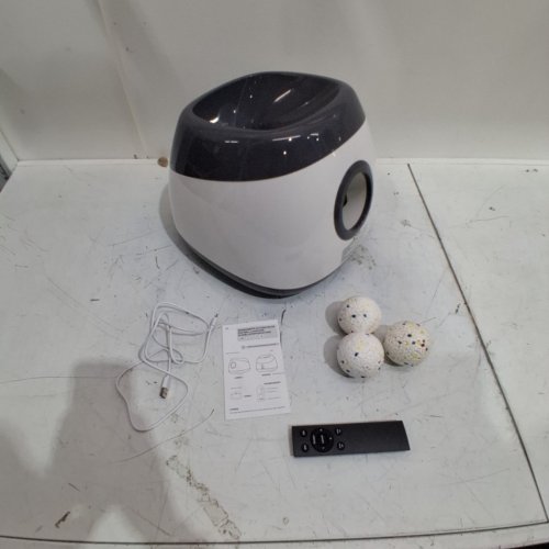 4PC AUTOMATIC DOG BALL LAUNCHER WITH 3 DISTANCE SETTINGS - 26FT - 79FT - GREY/WHITE image 4
