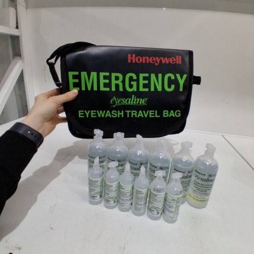 HONEYWELL EMERGENCY EYESALINE EYEWASH TRAVEL BAG KIT - 6 X 30 ML AND 6 X 118 ML image 2