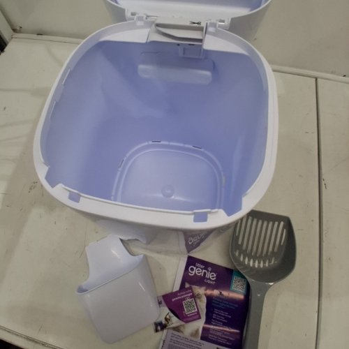 LITTER GENIE STYLE CAT LITTER ODOR CONTROL DISPOSAL SYSTEM PAIL WITH SCOOP AND HOLDER - 18" - WHITE (MODEL: ‎I000658) image 3