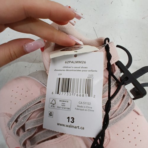 KIDS CASUAL MEMORY FOAM SHOES - SIZE 13 - PINK image 2