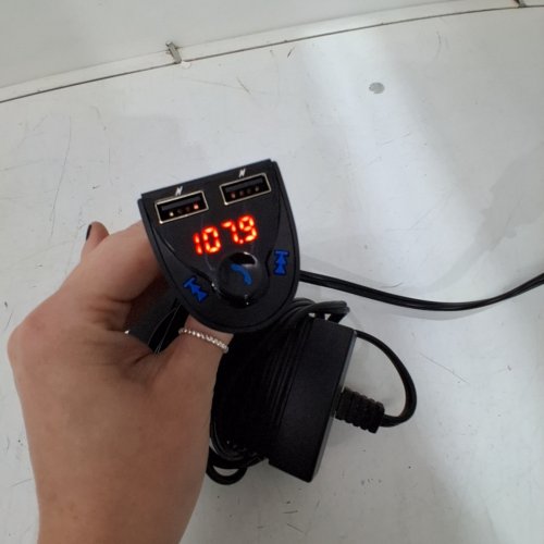 ALURATEK BLUETOOTH CAR AUDIO RECEIVER AND FM TRANSMITTER - 5 V 2.1A OUTPUT - BLACK image 2