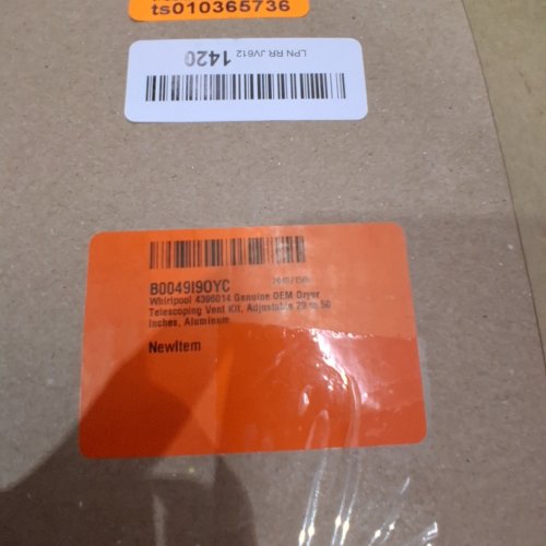 WHIRLPOOL ADJUSTABLE DRYER TELESCOPING VENT PERISCOPE- STAINLESS STEEL (MODEL: 4396014) image 4
