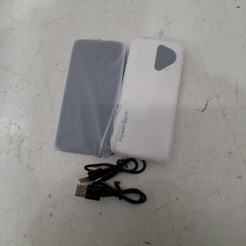 2PK FANCYBEAN POWER BANK WITH BUILT IN CABLES - 12800MAH - BLACK/WHITE (MODEL:M7) image 2