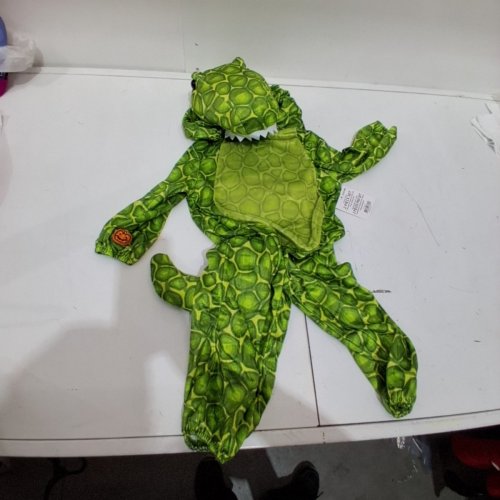 2PC TODDLER TRICKY T-REX HOODED T-REX COSTUME SET - 6-12M - GREEN image 3