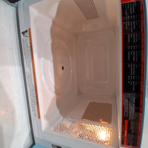 GALANZ RETRO STYLE MICROWAVE WITH LOCKING DOOR - 900W 0.9CU.FT - BLUE (MODEL: GLCMKZ09BER09) image 3