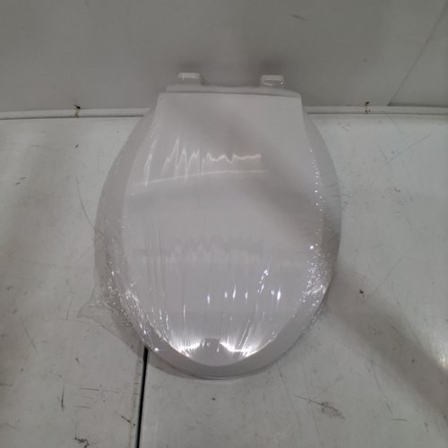 UNBRANDED ELONGATED TOILET SEAT WITH BUILT IN POTTY TRAINING SEAT 19"L X 14"W - WHITE (MODEL: PHO_0VP6OQUI) image 2