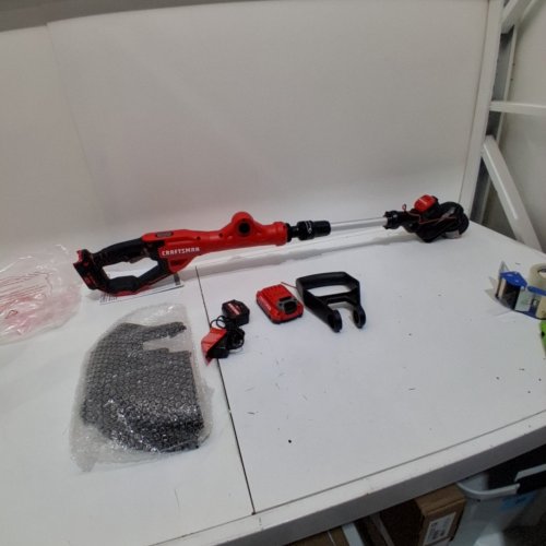 CRAFTSMAN CORDLESS STRING TRIMMER & EDGER WEEDWACKER WITH AUTOMATIC LINE FEED - 13" - 20V - BLACK/RED (MODEL: CMCST90001) image 3