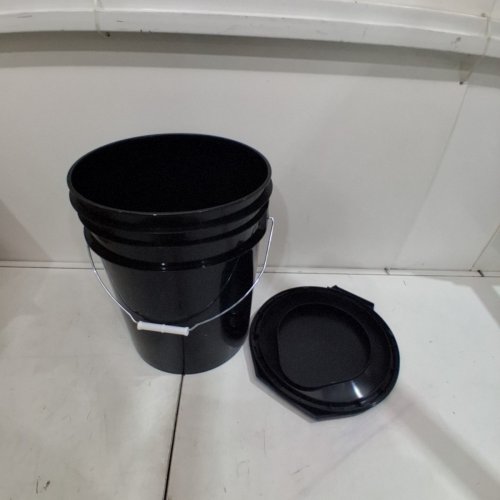 72 HRS PREMIUM PORTABLE CAMPING TOILET SEAT WITH LID AND BUCKET FOR CAMPING, HIKING, EMERGENCIES - BLACK (MODEL: SAN-006) image 2