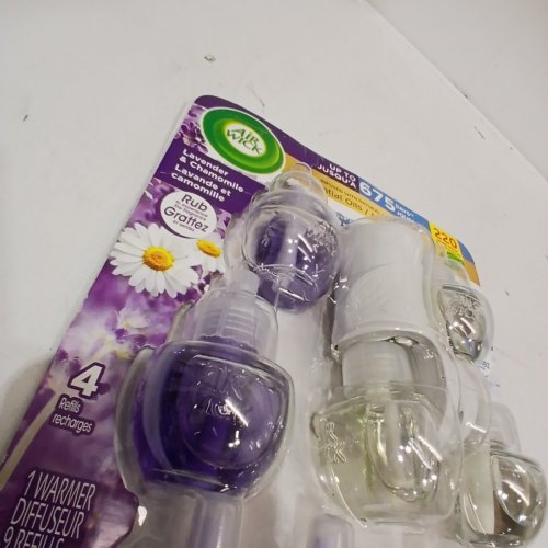 10PC AIR WICK SCENTED OIL PLUG-IN - 1 WARMER AND 9 REFILLS - CRISP LINEN & LAVENDER & CHAMOMILE (MODEL: 1316243) image 3