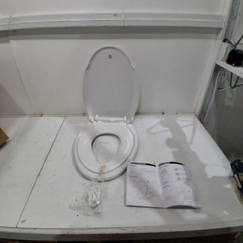 GARVEE ROUND SLOW CLOSE TOILET SEAT WITH BUILT IN TODDLER SEAT - 17" - WHITE (MODEL: PHO_0VP67XWL) image 2