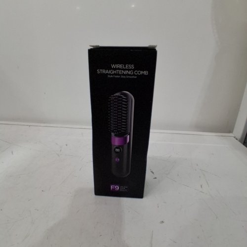 F9 PORTABLE WIRELESS STRAIGHTENING COMB WITH USB RECHARGEABLE & 3-TEMPERATURE SETTINGS, EQUIPPED WITH AN LED DISPLAY PANEL - BEIGE image 4