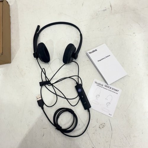 YEALINK USB WIRED HEADSET- FOAMY EAR CUSHION- BLACK (MODEL: UH34LITE) image 3