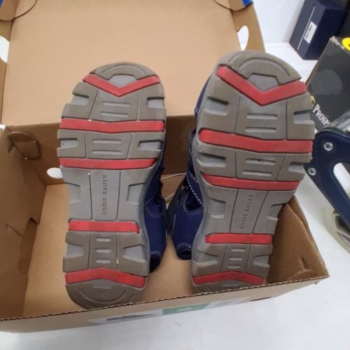 BOY'S EDDIE BAUER BUMP TOE SANDAL - SIZE 2 - BLUE/RED/GREY (STYLE : 1857614) image 3