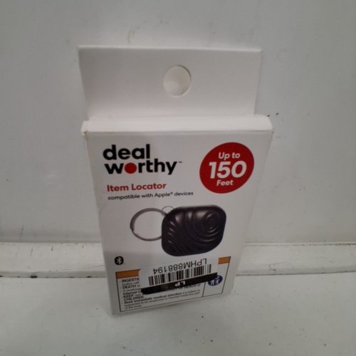 DEALWORTHY ITEM LOCATOR COMPATIBLE WITH APPLE - WORKS UP TO 150FT - BLACK image 2