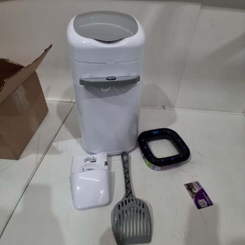 LITTER GENIE PAIL STYLE CAT LITTER WASTE DISPOSAL SYSTEM - WHITE/GREY (MODEL: 00666594210890) image 2