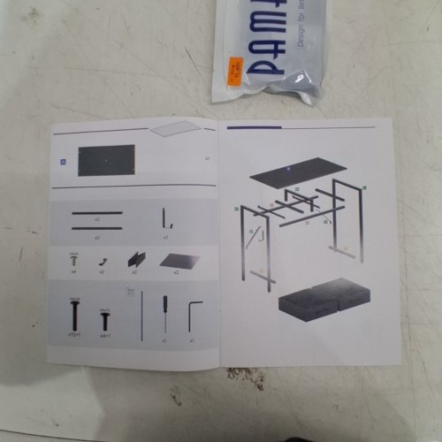 PAMRAY MODERN SIMPLE COMPUTER DESK WITH 2 DRAWERS - 31" X 16" - BLACK/GREY (MODEL: S11) image 3