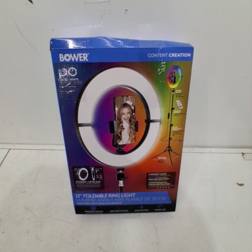 BOWER FOLDABLE RING LIGHT WITH RGB LIGHTS- 12" - BLACK (MODEL: WSC-RGB12SLIM) image 6