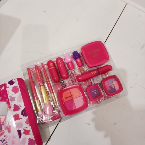 14PC MAKEITUP KID'S PRETEND MAKEUP GLAMOUR GIRL COLLECTION REALISTIC MAKEUP SET image 2
