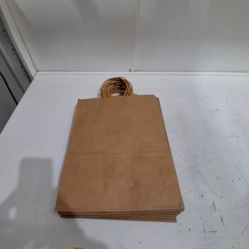 17PK MULTIUSE PAPER GIFT BAGS - 10" X 13" - BROWN image 2