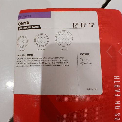 3PK EVANS TOM PACK DRUMHEADS - 10", 12", 16" - BLACK image 2