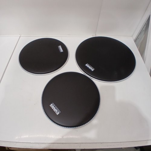 3PK EVANS TOM PACK DRUMHEADS - 10", 12", 16" - BLACK image 3
