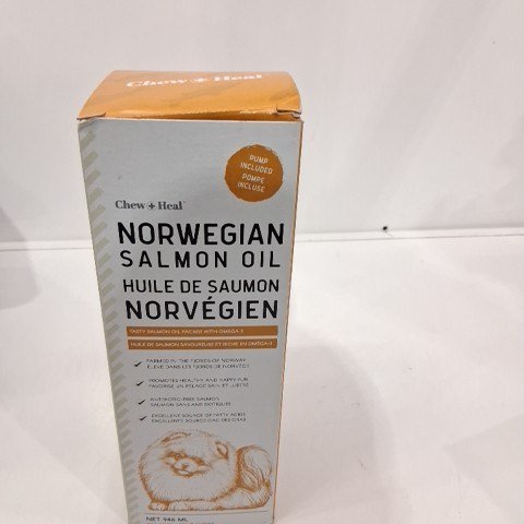 CHEW+HEAL NORWEGIAN SALMON OIL SUPPLEMENT FOR DOGS WITH PUMP - 946 ML image 2