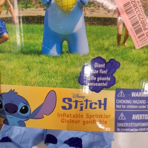 DISNEY LITTLE KIDS INC STITCH INFLATABLE SPRINKLER - 4FT - AGES 3+ - BLUE image 2