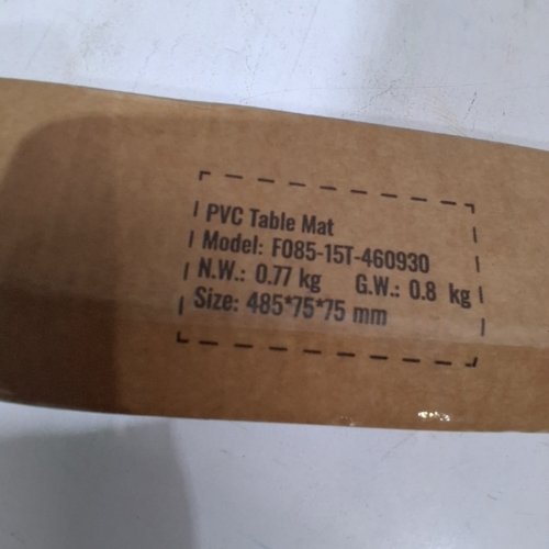 PVC PLASTIC TABLE COVER - PVC RECTANGULAR DESK MAT FOR DINING TABLE/WORK TABLE - 37" X 15" - CLEAR (MODEL: F085-20T-10702030) image 2