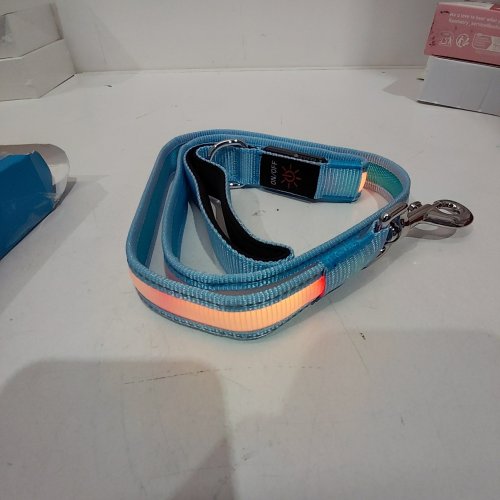 LED HIGH VISIBILITY USB RECHARGEABLE PET LEASH - 4FT - NEON GREEN image 2