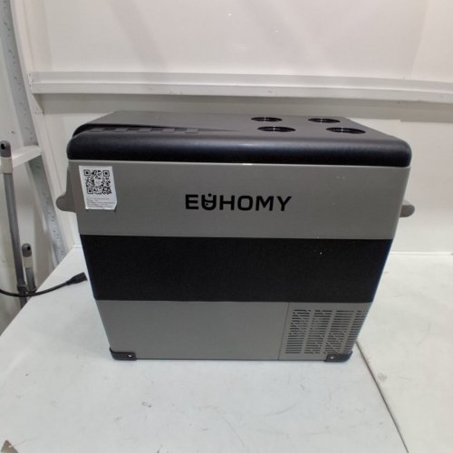 EUHOMY PORTABLE ELECTRIC COOLER WITH CAR PLUG - 35L - 27.5" X 13.6" X 15" - GREY/BLACK (MODEL: ‎CF001-35GR-CAEH) image 3