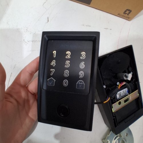 SCHLAGE ENCODE SMART WIFI DEADBOLT LOCK AND COLLINS LATITUDE HANDLE SET - WITH APP OR TOUCHSCREEN ENTRY - MATTE BLACK - (MODEL: 1 FE489WBC CEN LAT COL 622/BE489WBC CEN622/FE285 CEN 622 LAT COL) image 5