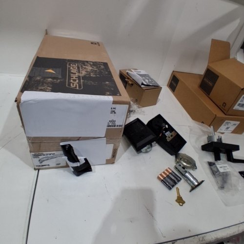 SCHLAGE ENCODE SMART WIFI DEADBOLT LOCK AND COLLINS LATITUDE HANDLE SET - WITH APP OR TOUCHSCREEN ENTRY - MATTE BLACK - (MODEL: 1 FE489WBC CEN LAT COL 622/BE489WBC CEN622/FE285 CEN 622 LAT COL) image 8