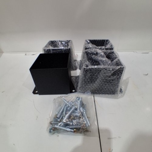 4PK 6" X "6 POST BASE - INNER 5.6" X 5.6" - BLACK (MODEL: QBLZ-6IN-4) image 2