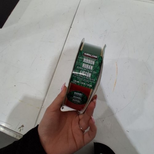KIRKLAND WIRE-EDGED REVERSIBLE RIBBON - 1.5" W X 50 YARD - GREEN / RED (ITEM: 175504) image 3