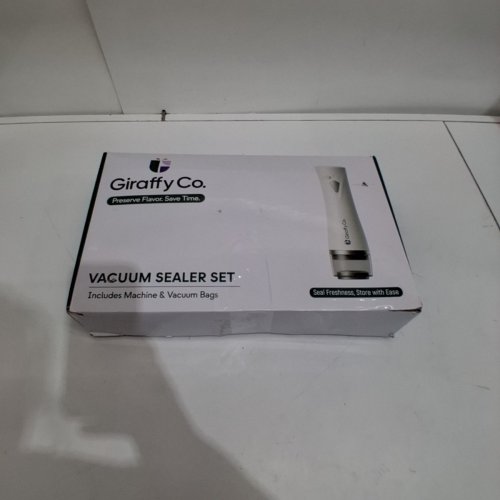 GIRAFFY CO. PORTABLE COMPACT VACUUM SEALER SET - WHITE (MODEL: ZB-S60) image 6